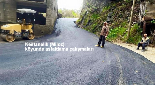 Kestanelik (Miloz) köyünde yol asfaltlama çalışmaları
